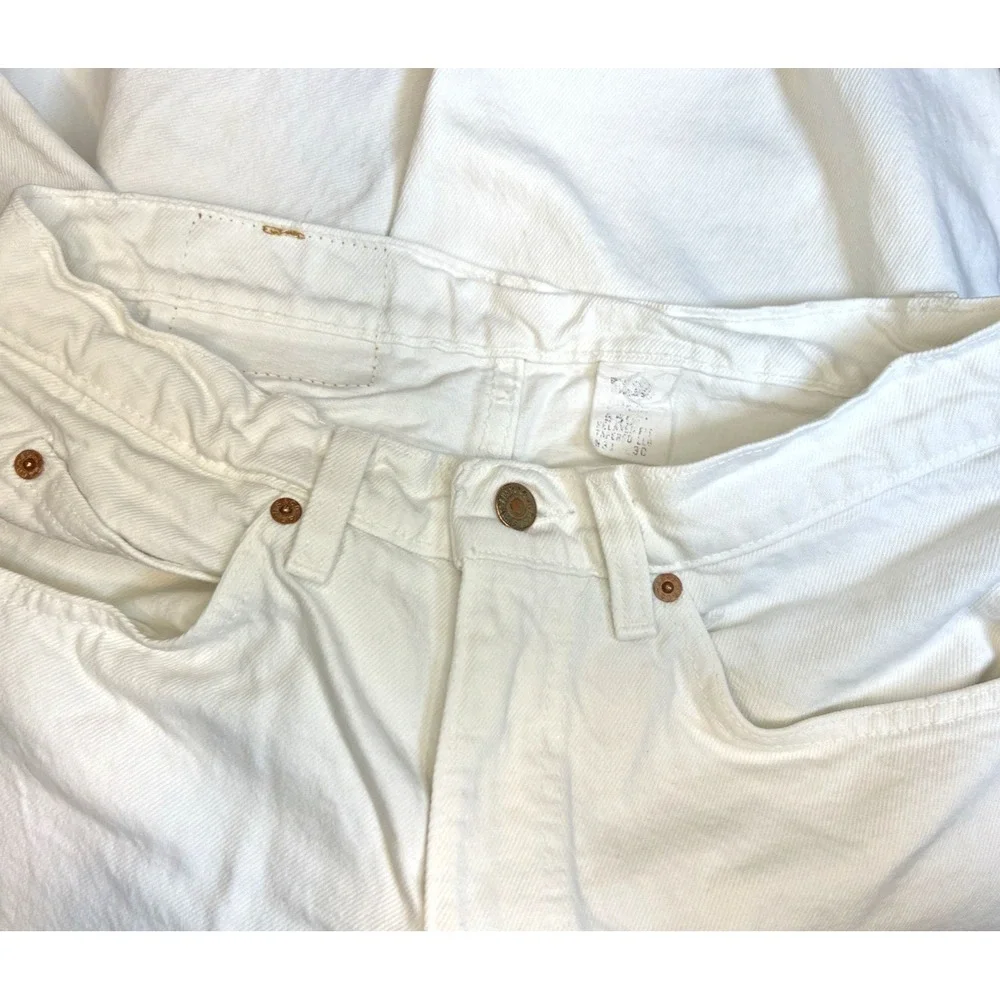 Levi's Orange Tab 550 White Jeans W31 L30 USA Vintage‎ Relaxed Tapered Leg Denim